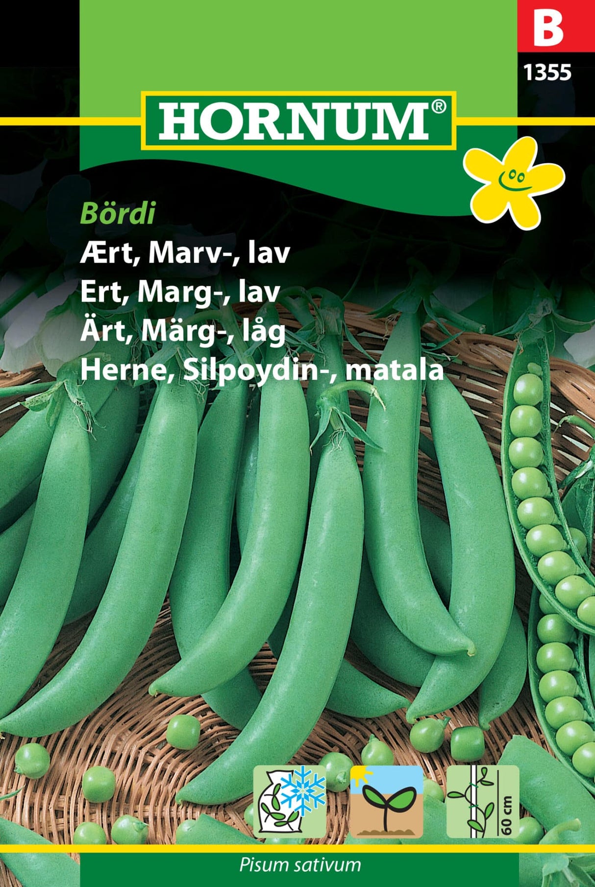 Ærter Marv lav 'Bördi' Frø