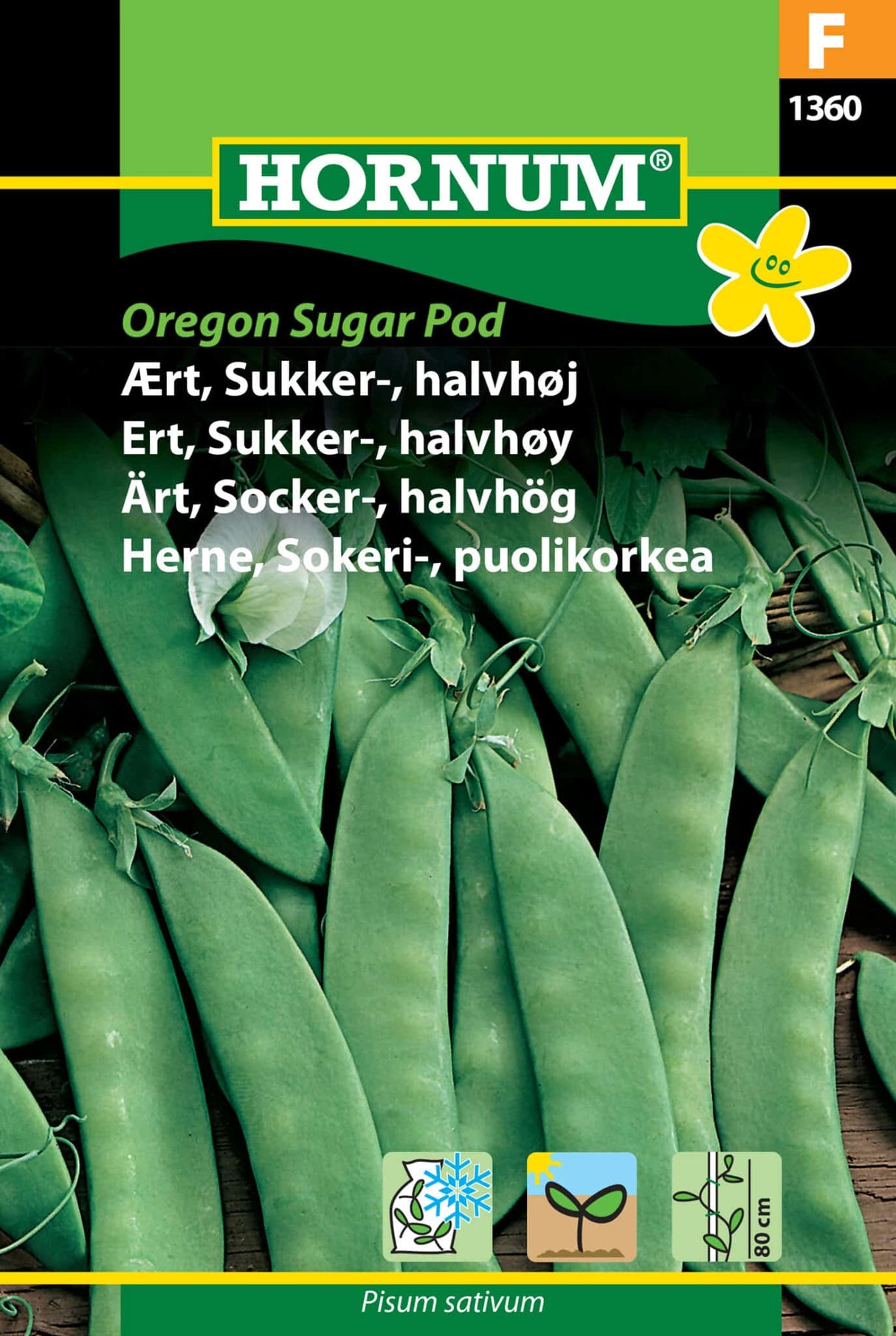 Ærter Sukker halvhøj 'Oregon Sugar Pod'' Frø
