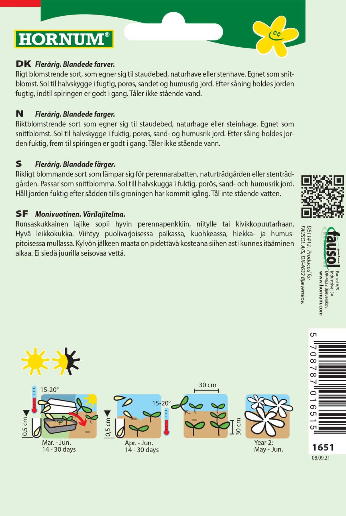 Akeleje 'Merry' Frøblanding