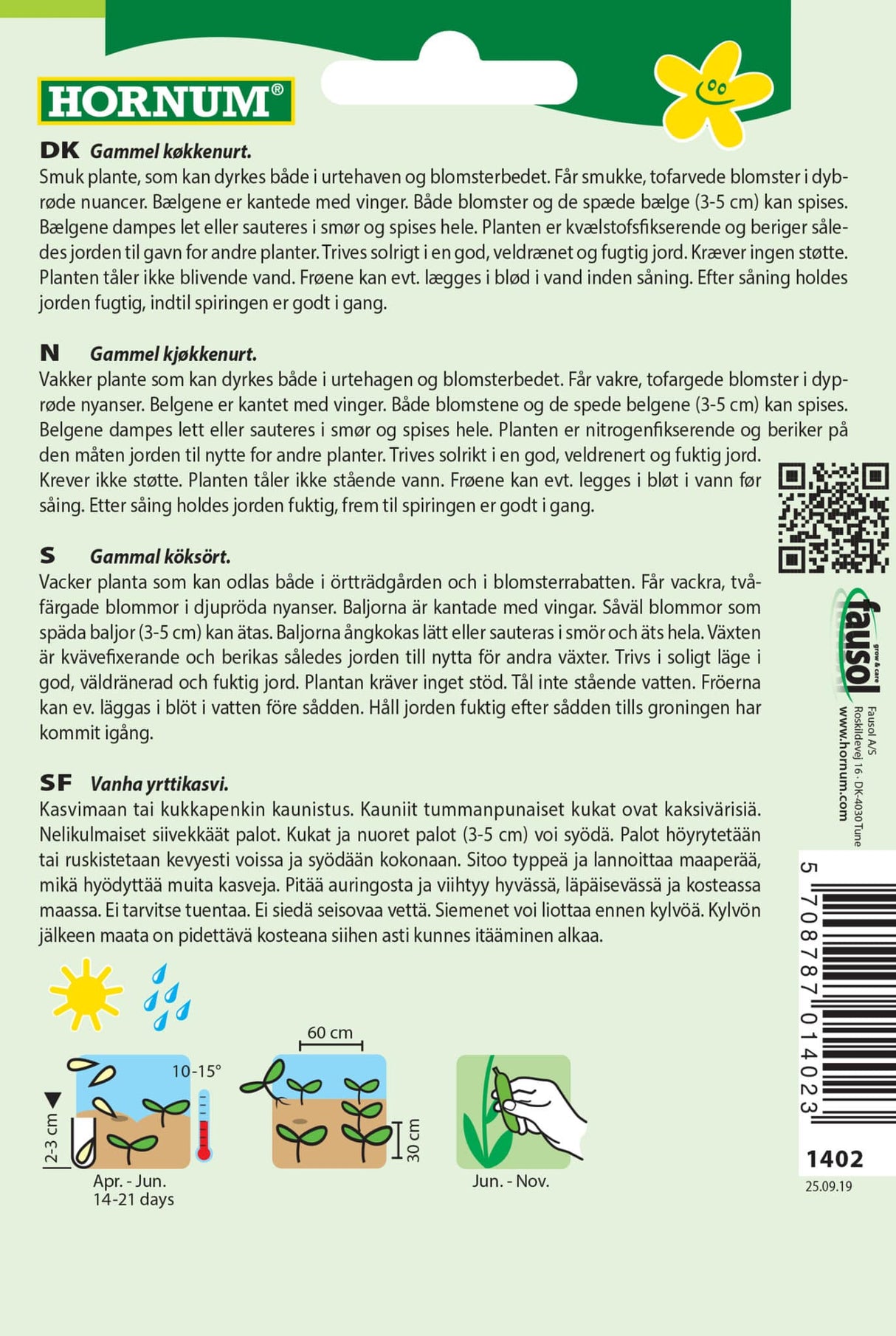 Aspargesært Frø Løgbutikken