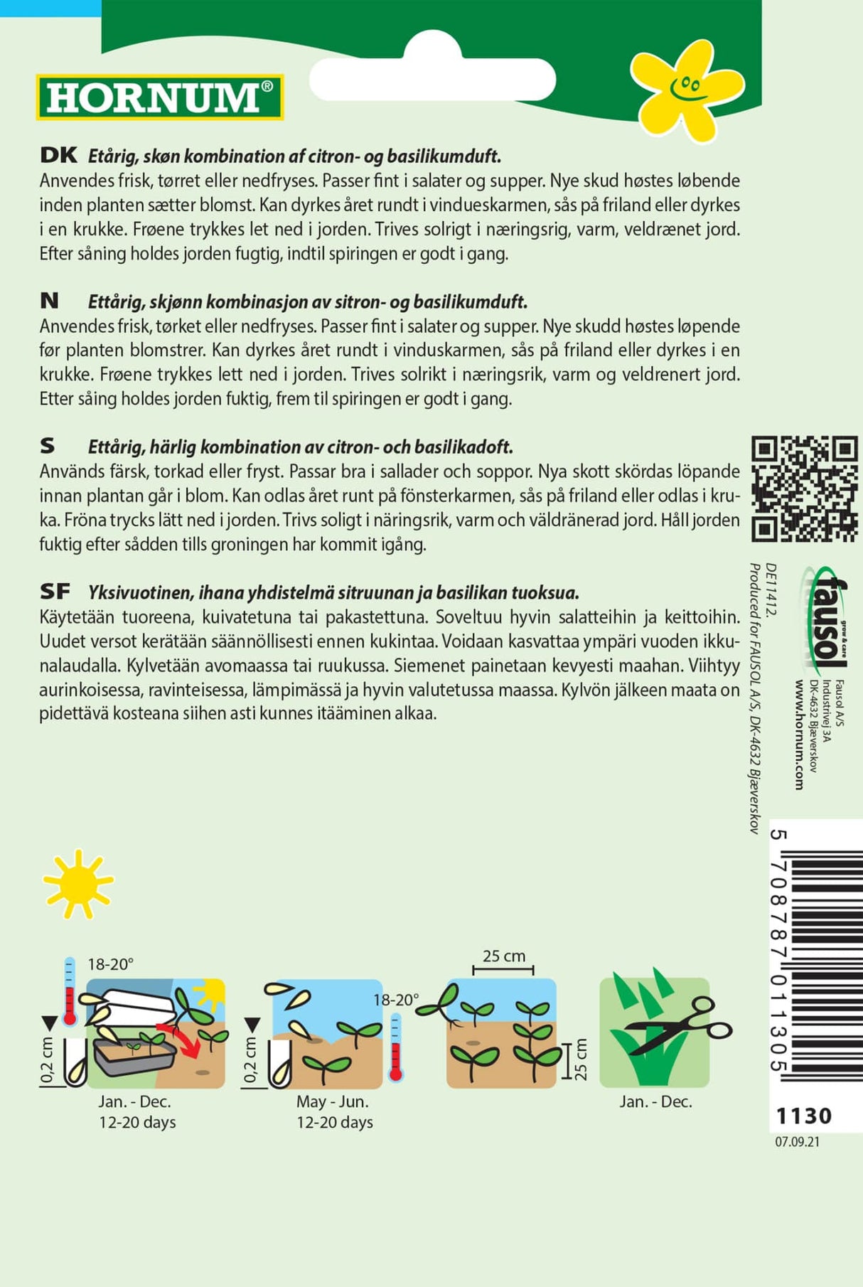 Basilikum Citron 'Lemon' Frø