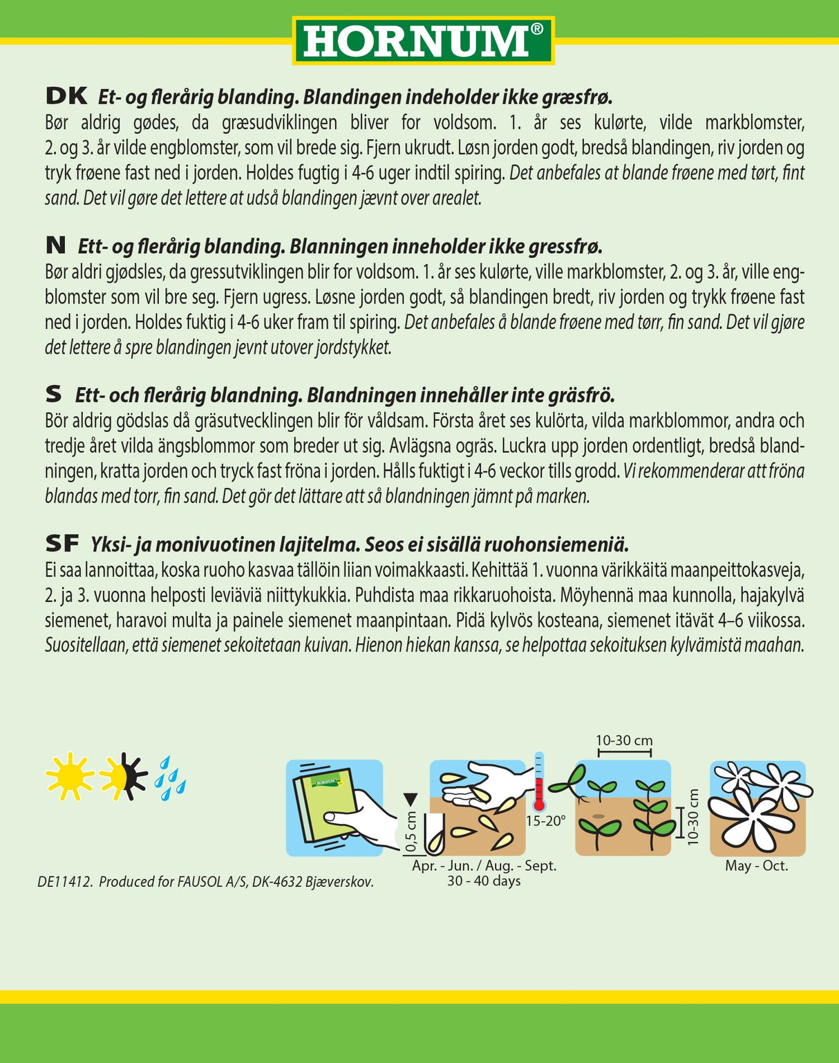 Beauty Wild Flower' mix Frø