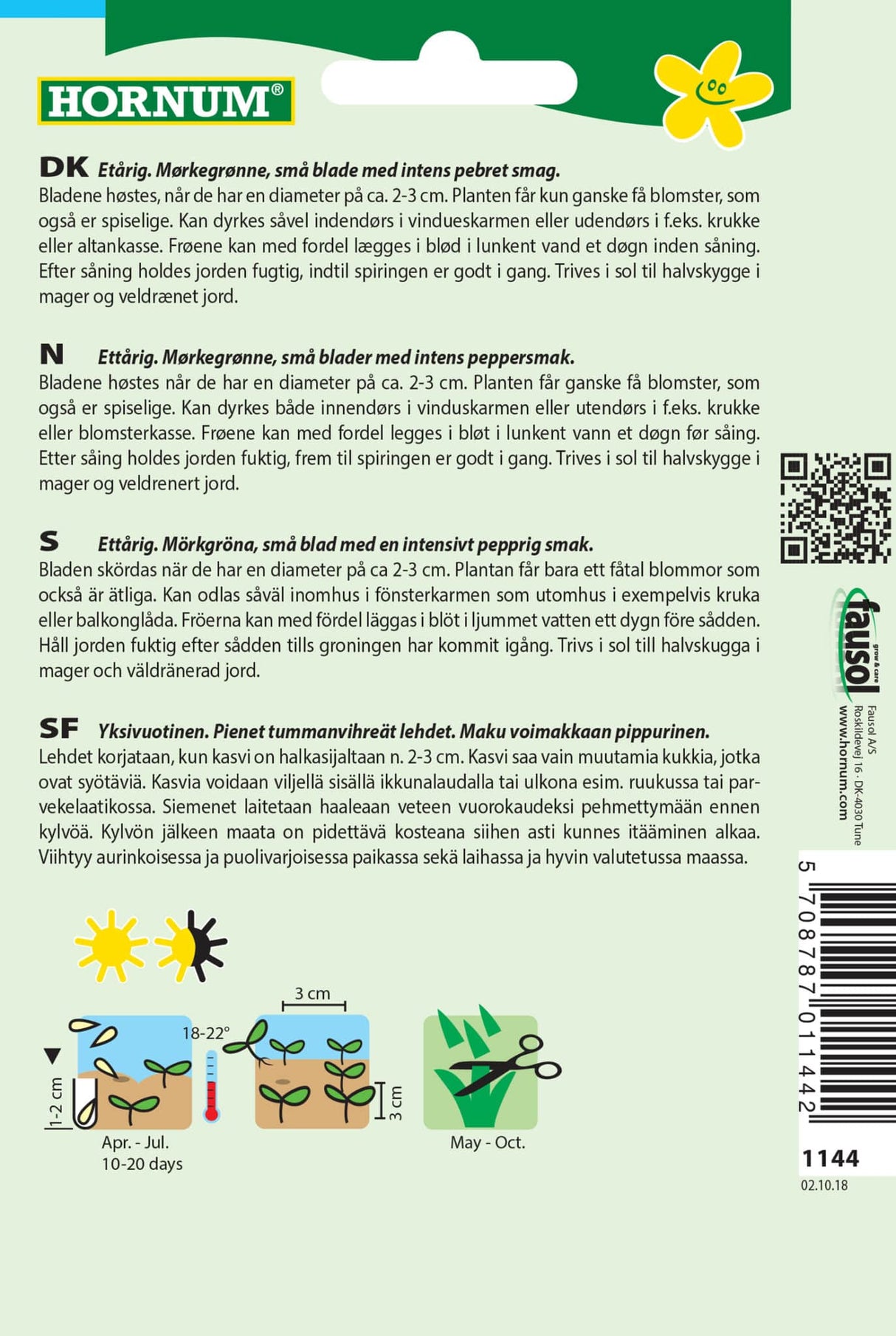 Blomsterkarse 'Blue Pep' Frø