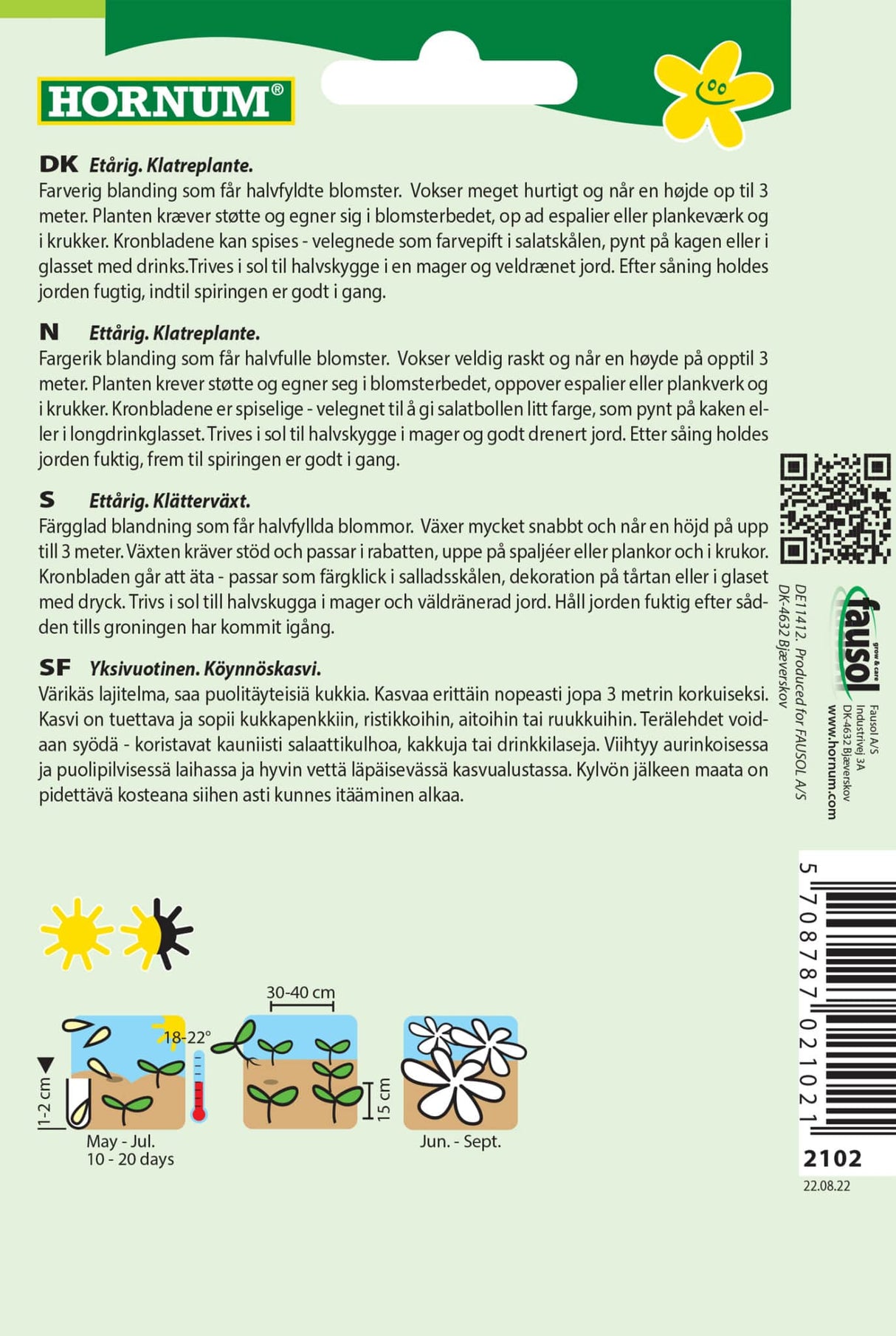 Blomsterkarse 'Glorius Gleam' Frøblanding