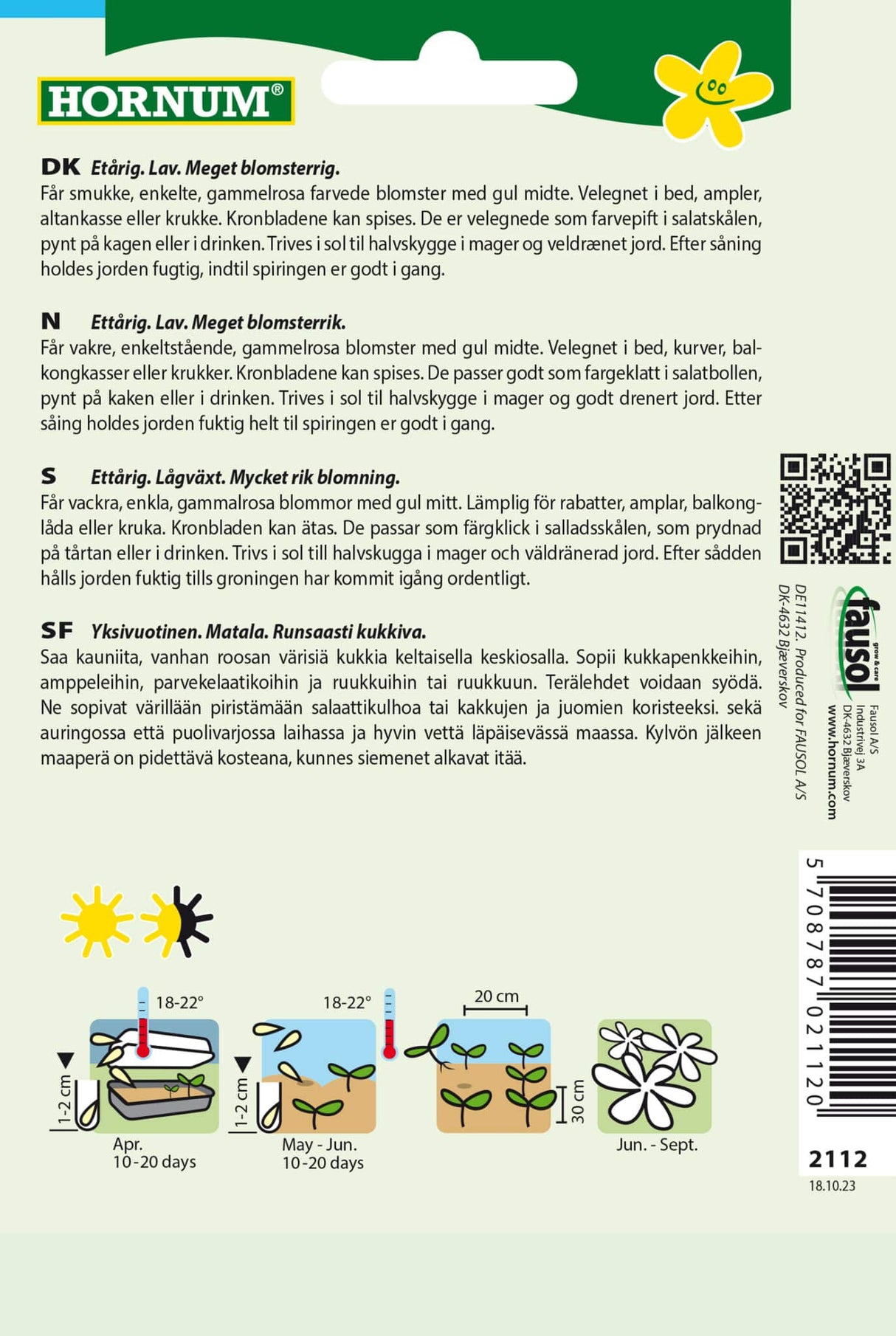 Blomsterkarse 'Ladybird Rose' Frø