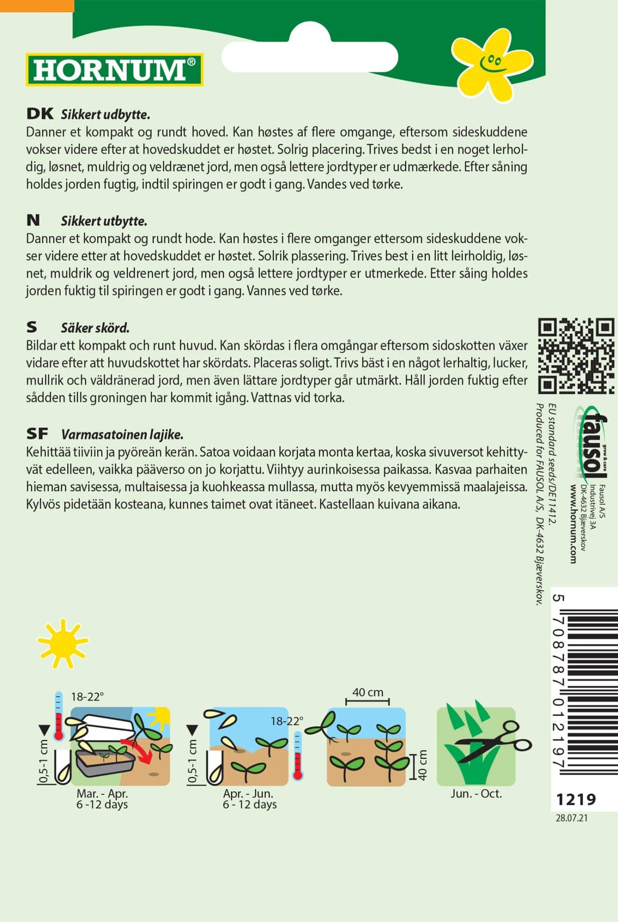 Broccoli 'Ramoso Calabrese' Frø Løgbutikken