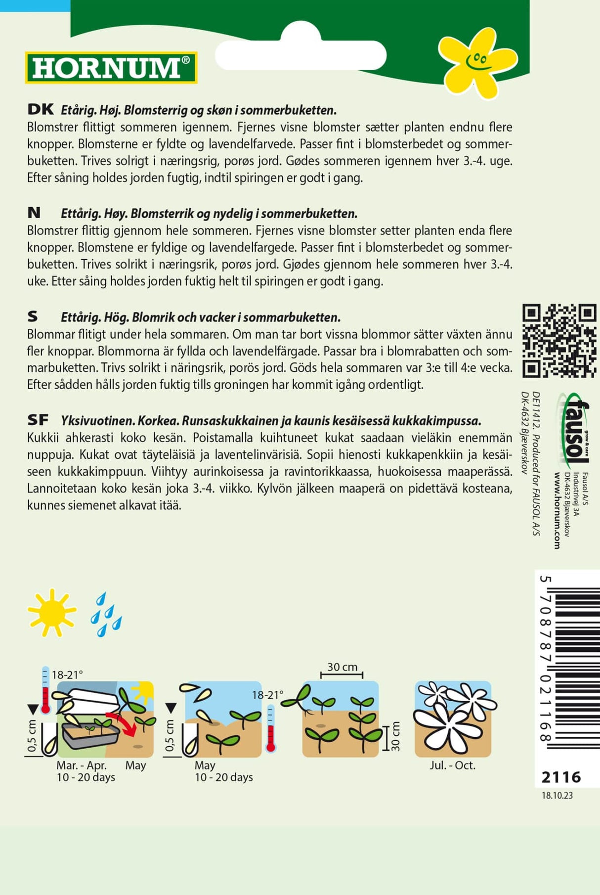 Frøkenhat 'Dream Lavender' Frø