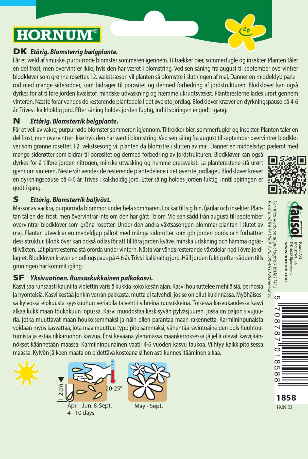 Grøngødning Blodkløver Frø