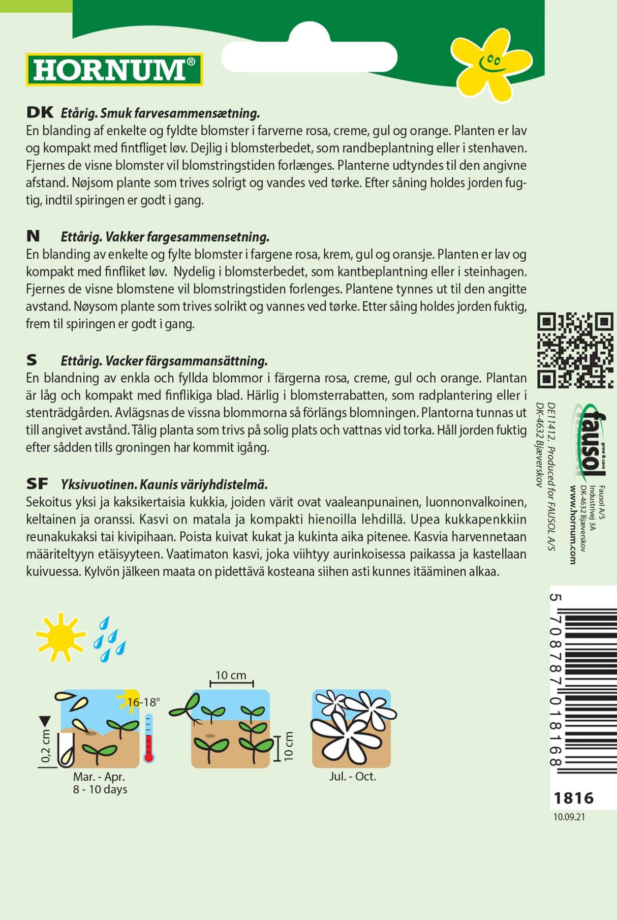 Guldvalmue 'California' Frøblanding