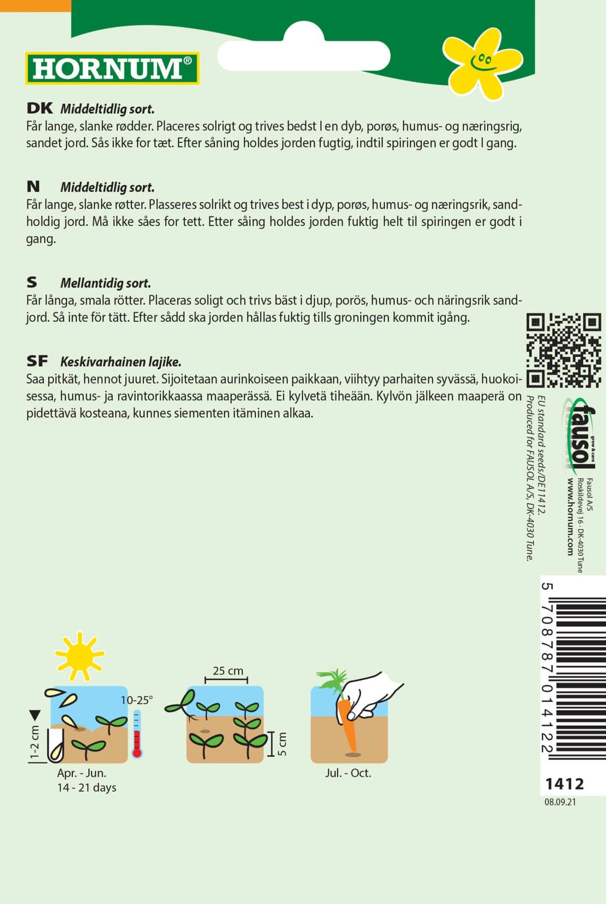 Gulerod Sommer 'Nominator' F1 Frø