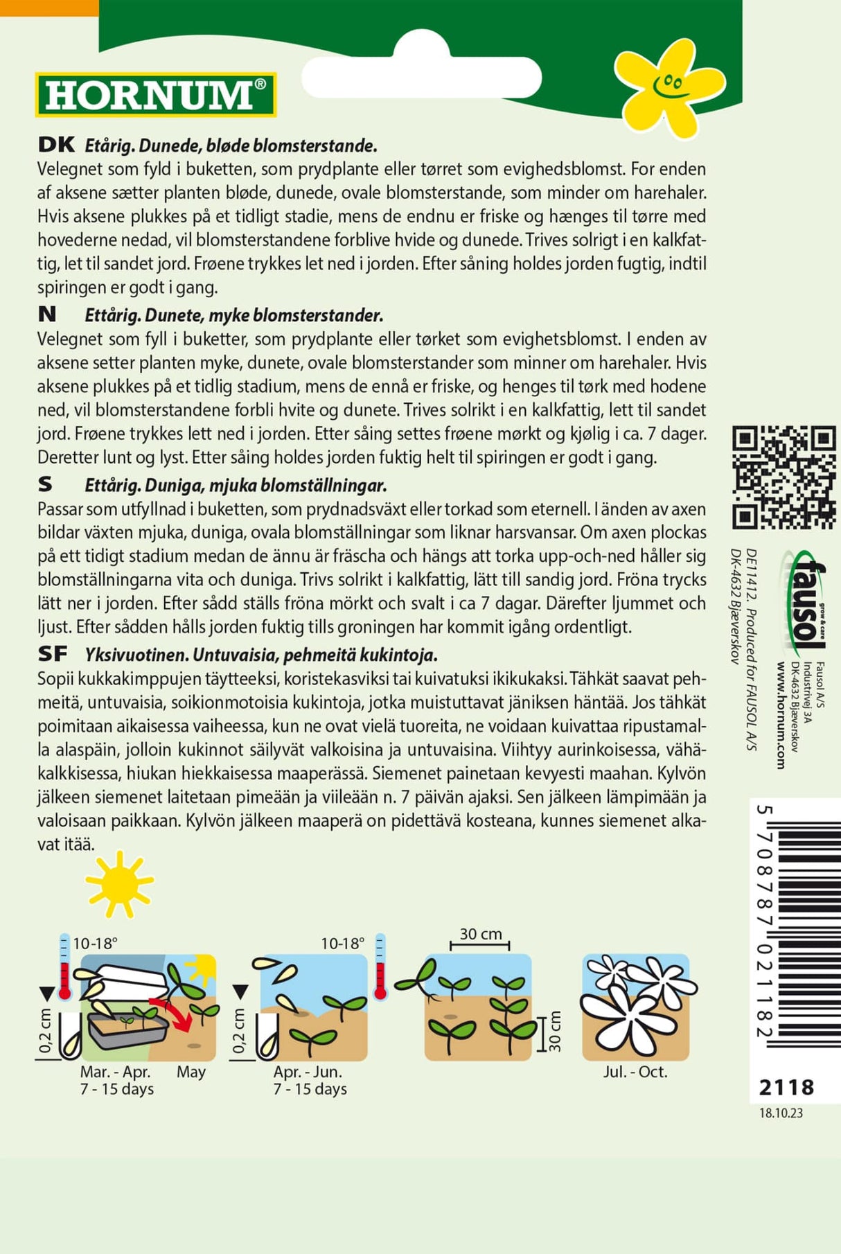 Harehale Prydgræs Frø