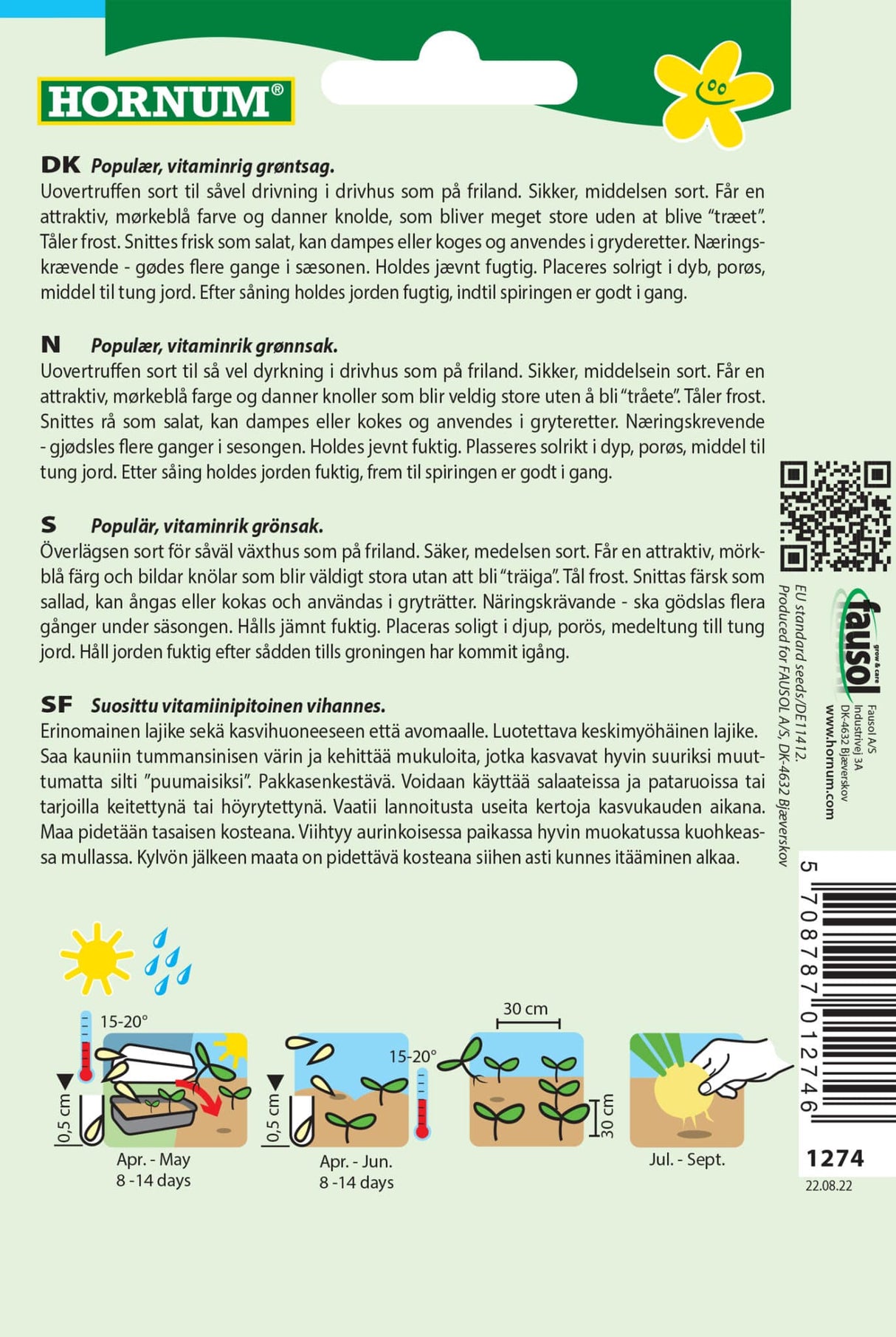 Kål Glaskål 'Delikatess Blauer' Frø