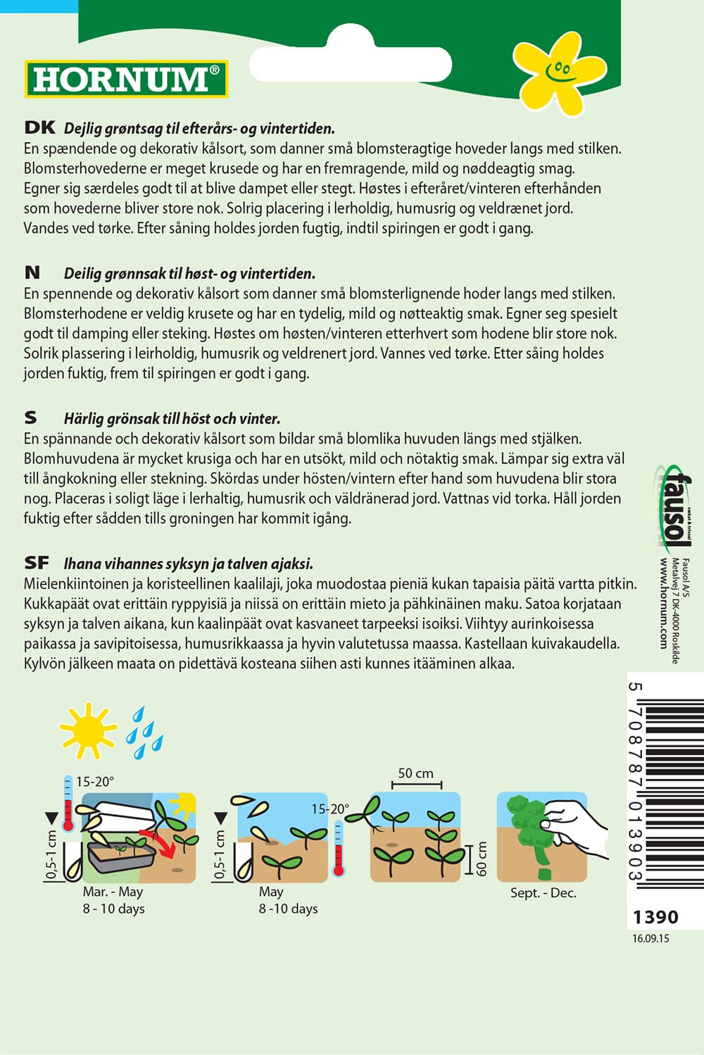 Kål Rosenkål 'Autumn Star' F1 Frø