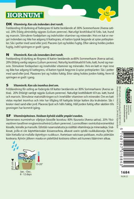 Kattegræs Frøblanding