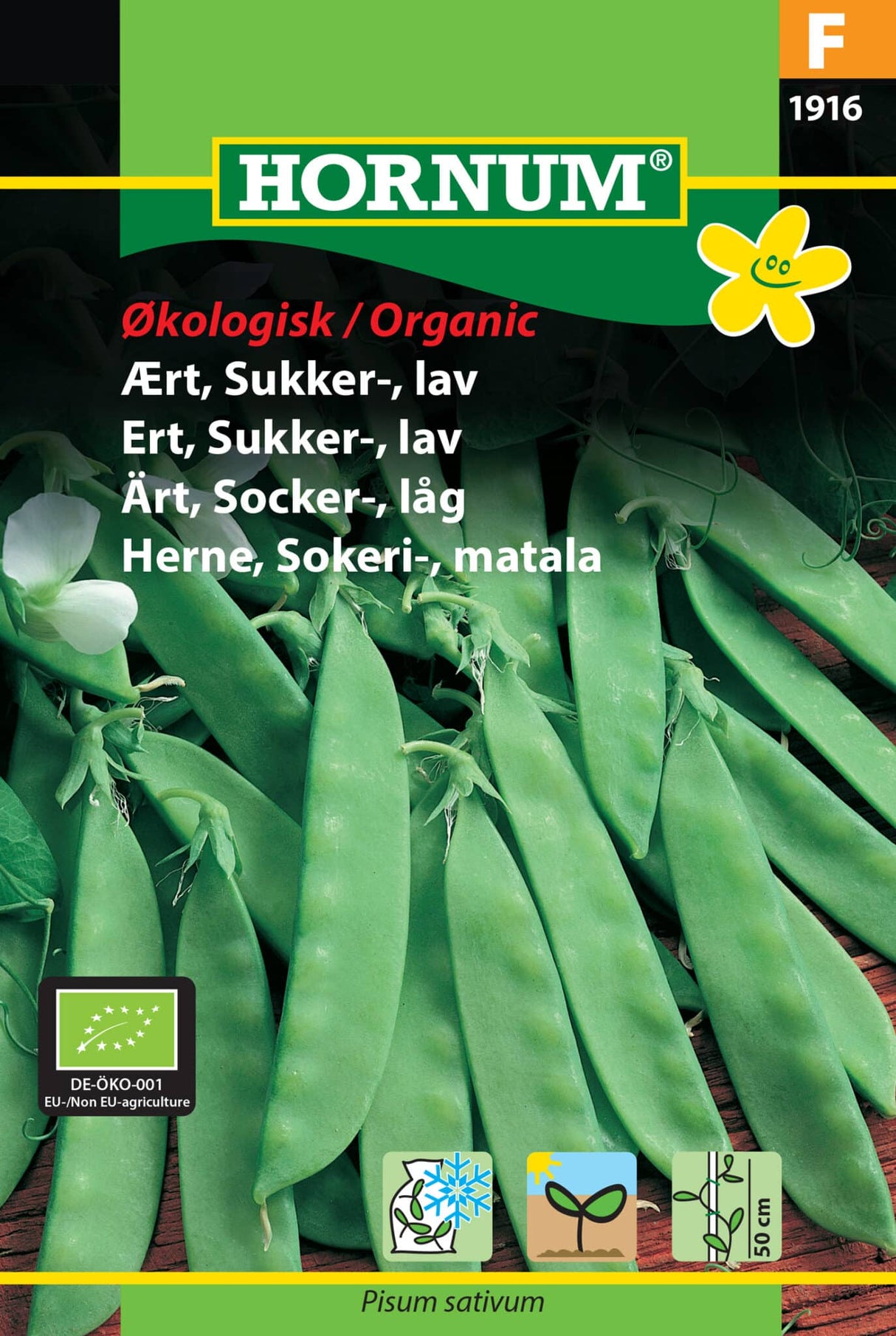 Økologiske Ært Sukker Frø