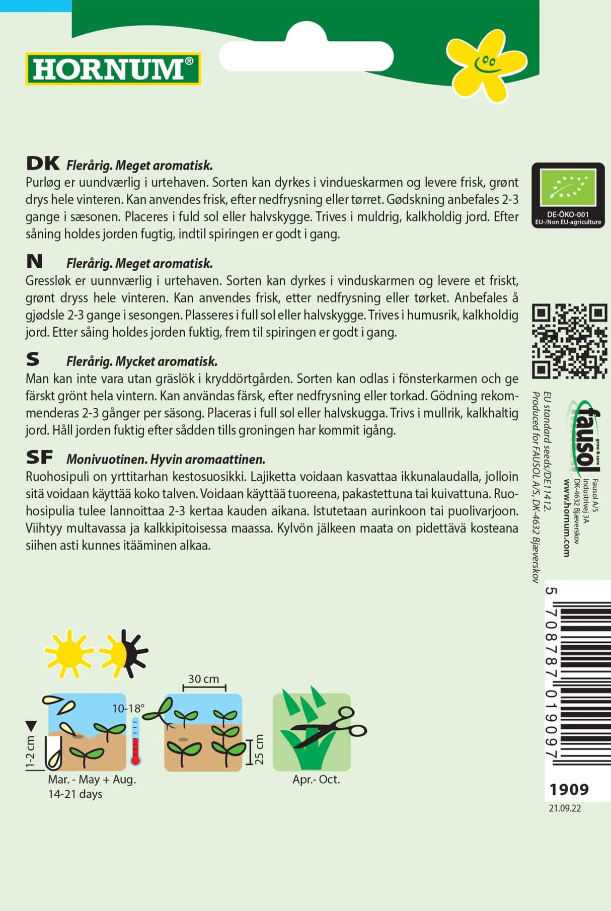 Økologiske Purløg Frø