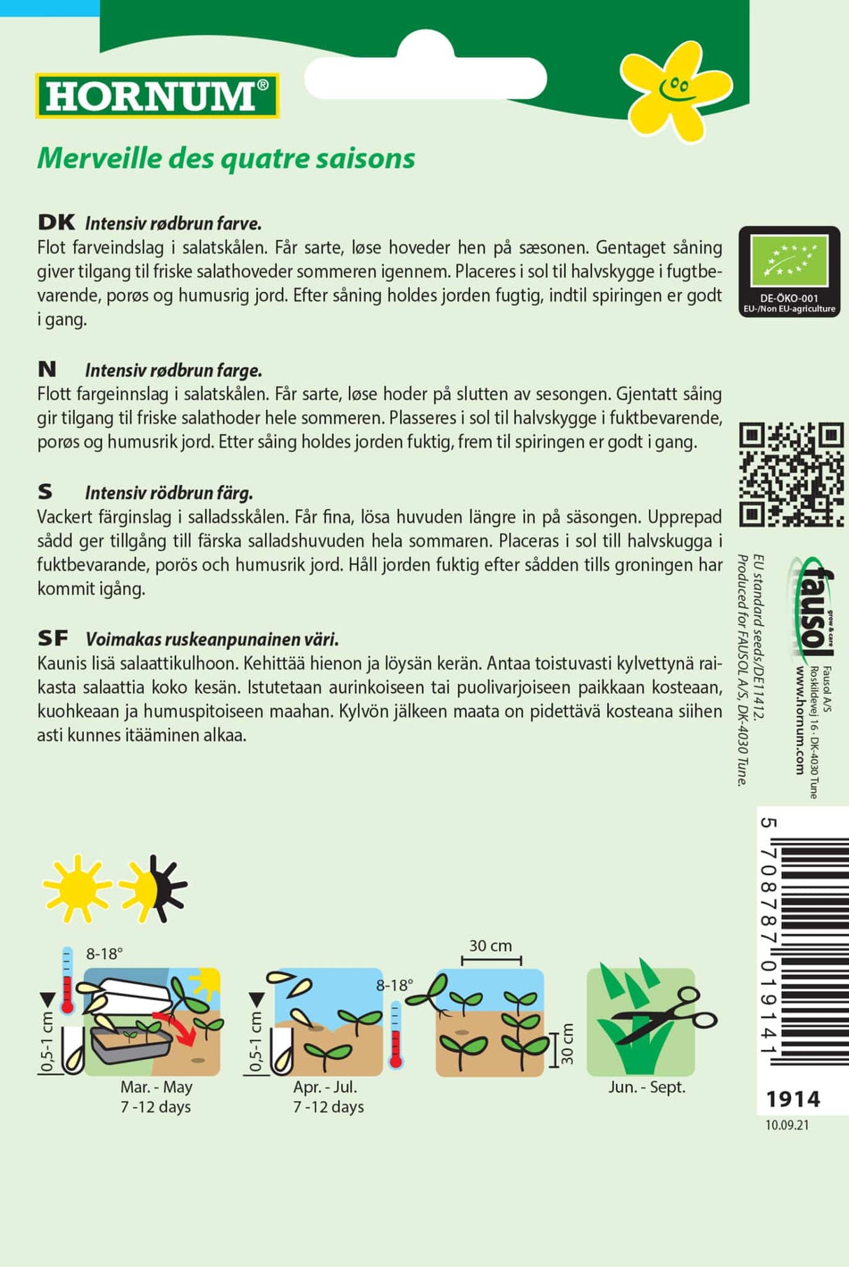 Økologiske Salat Hoved Frø