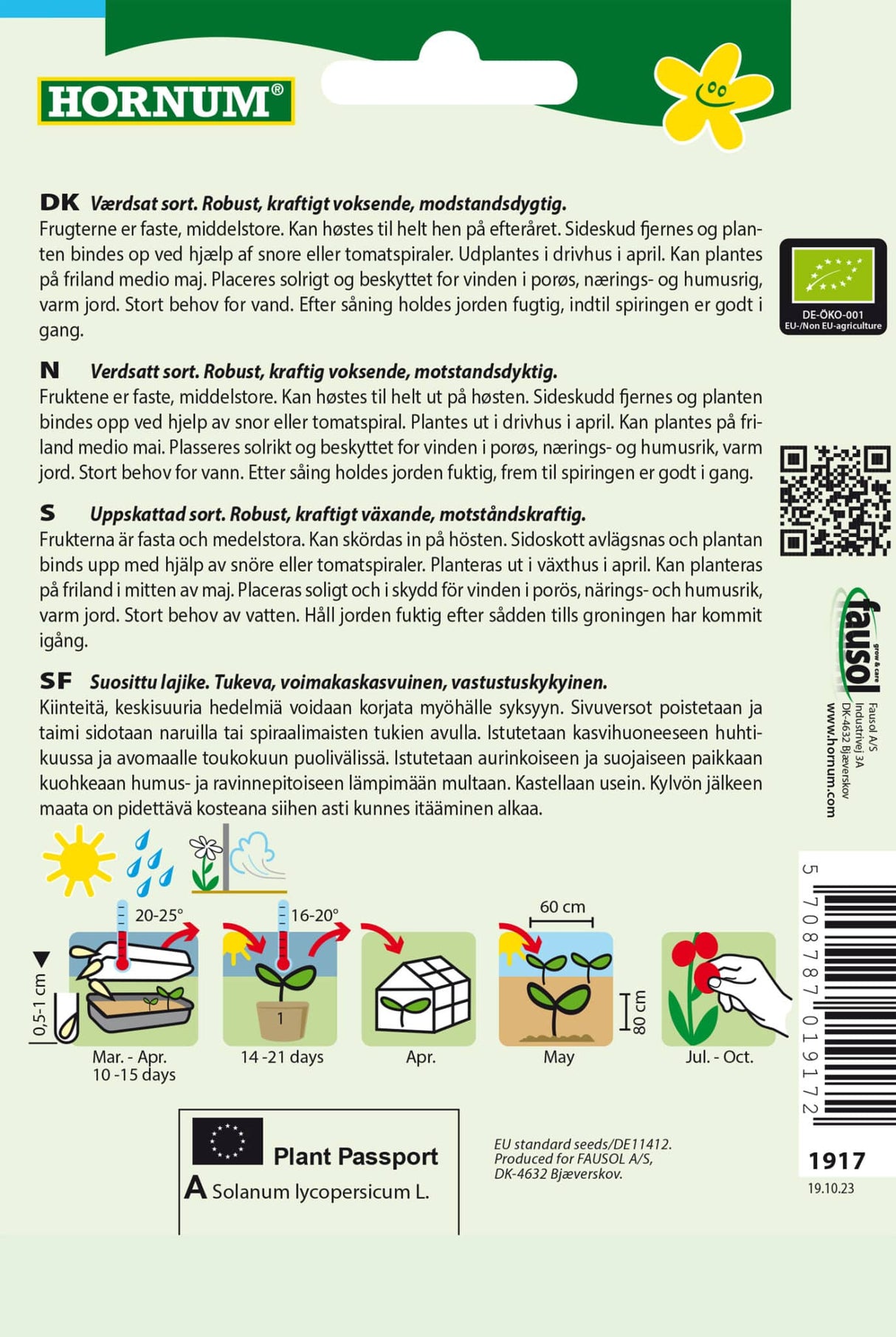 Økologiske Tomat Frø