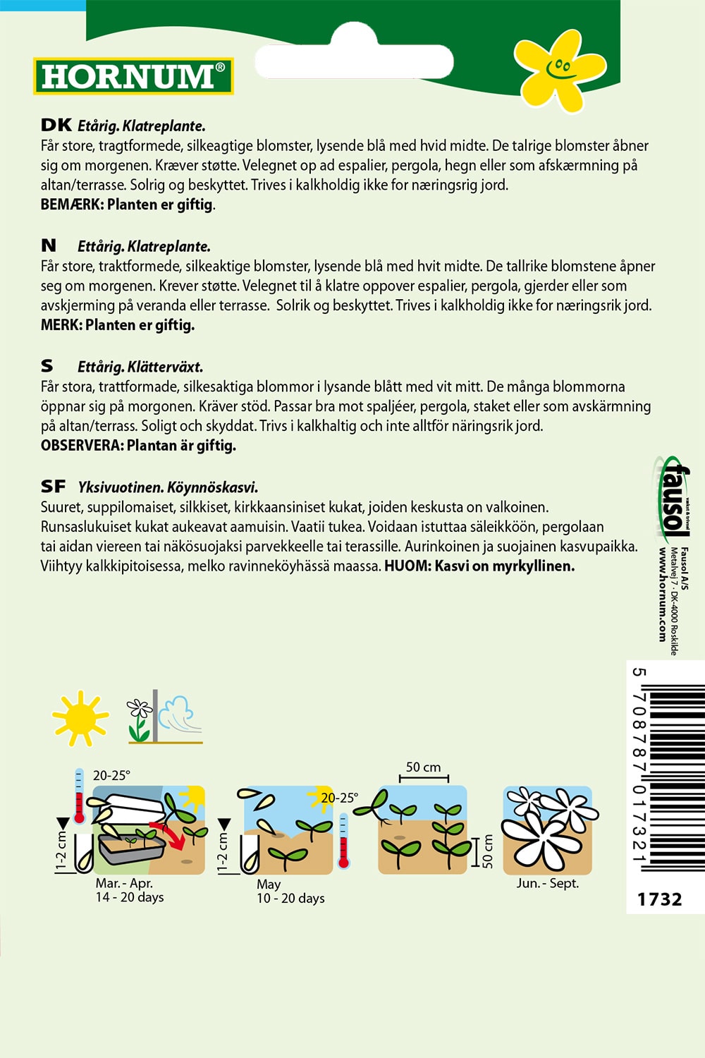 Pragtsnerle 'Blue Eyes' Frø