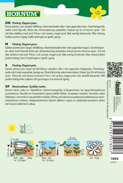 Prydgræs 'Silky Feathergrass' Frø