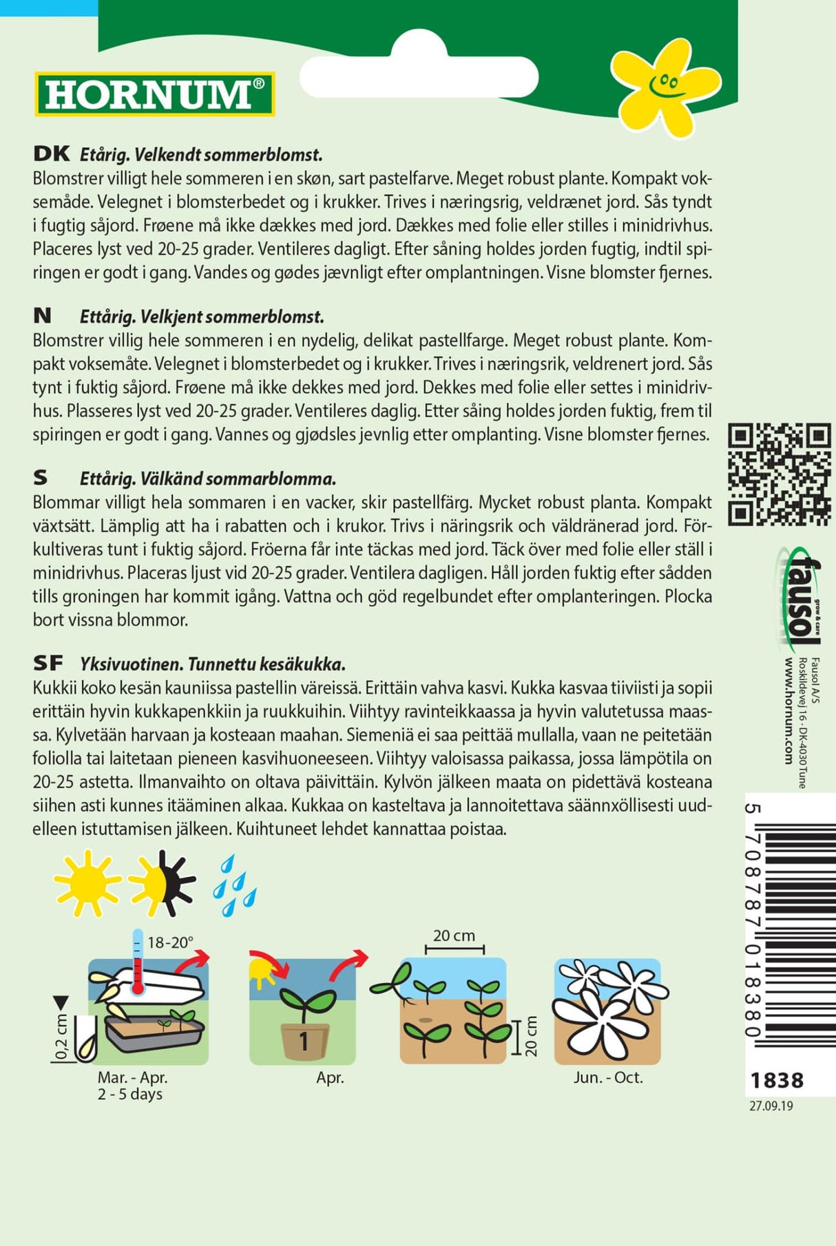 Prydtobak 'Avalon Appleblossom F1' Frø