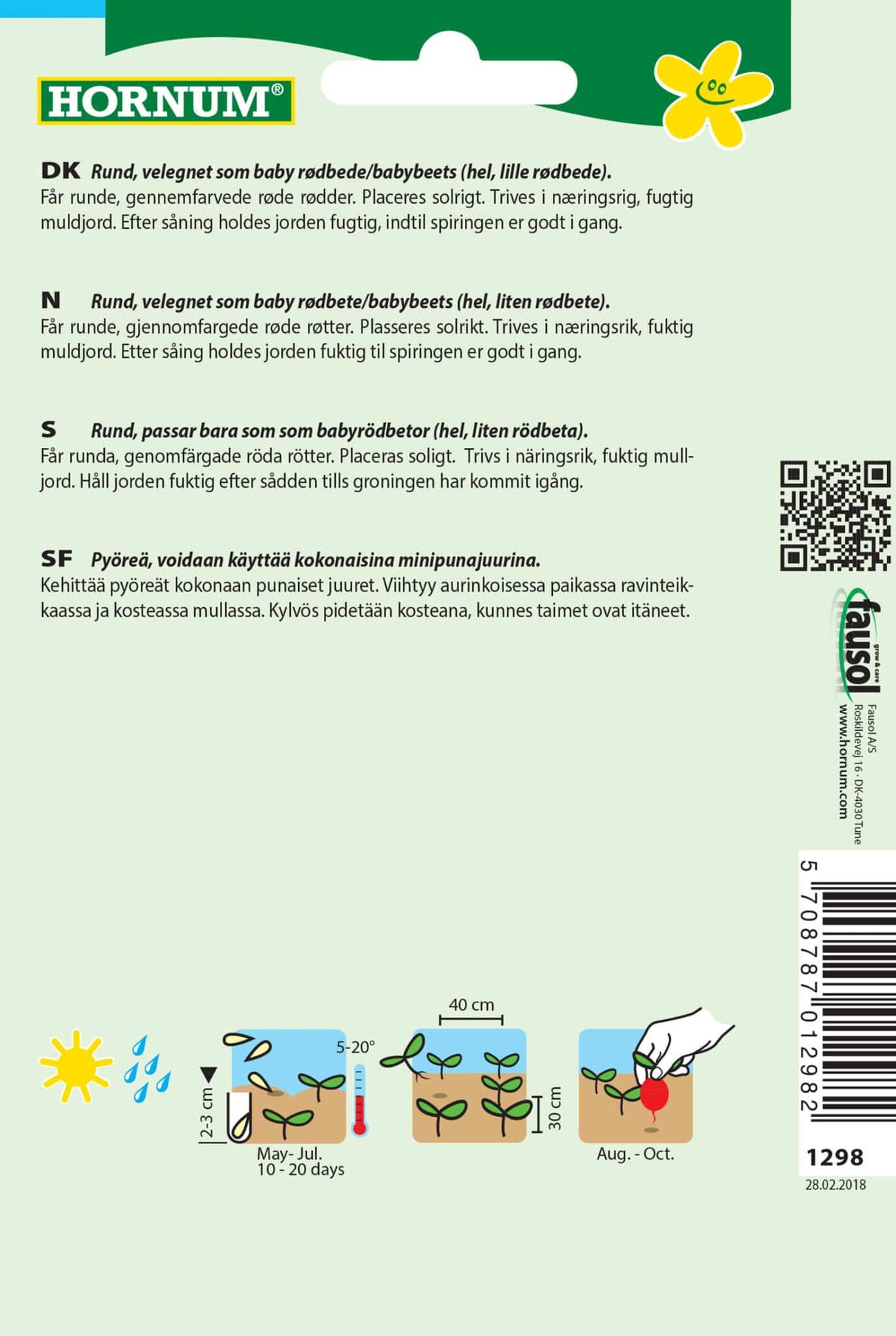 Rødbede 'Moulin Rouge' Frø