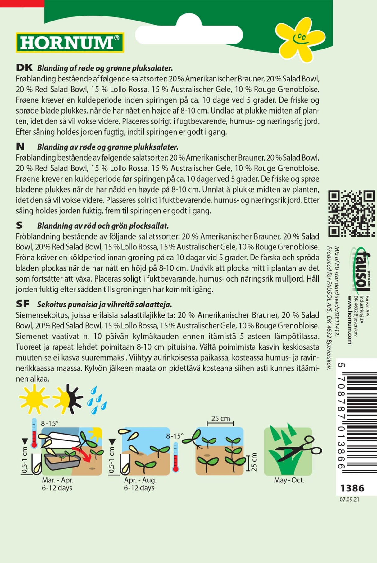 Salat Plukblanding 'Baby Leaf' Frø