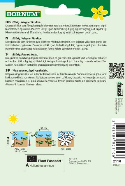 Solsikke 'Sunspot' Frø