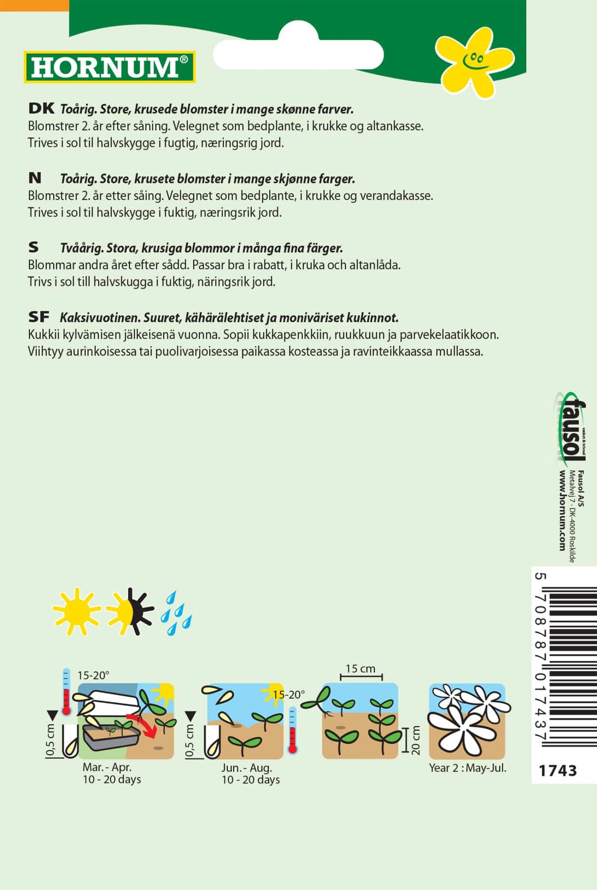 Stedmoderblomst 'Rococco' Frøblanding