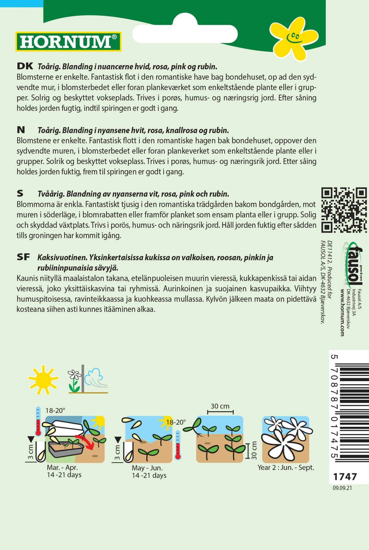Stokrose 'Simplex Mix' Frøblanding