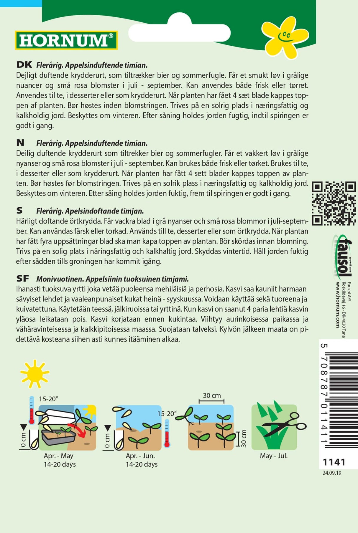 Timian Appelsin Frø