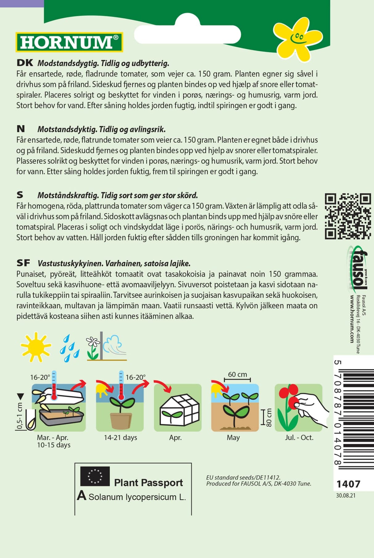 Tomat 'Fandango' F1 Frø Løgbutikken