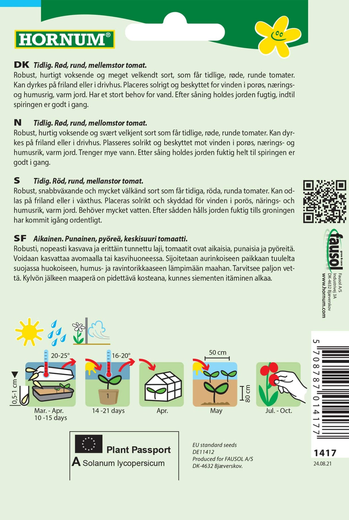 Tomat 'Moneymaker' Frø