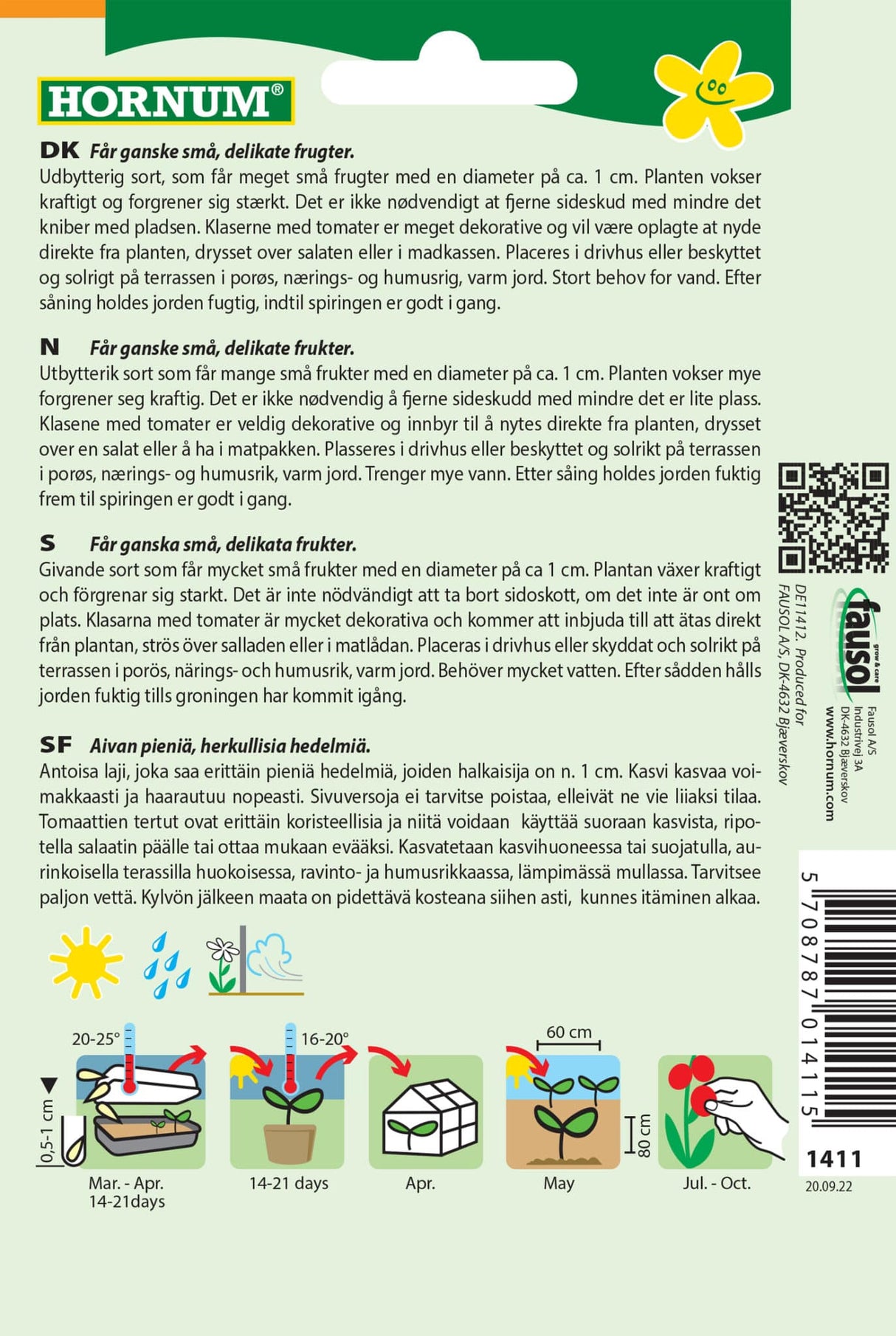 Tomat Ribs 'Vild Tomat' Frø