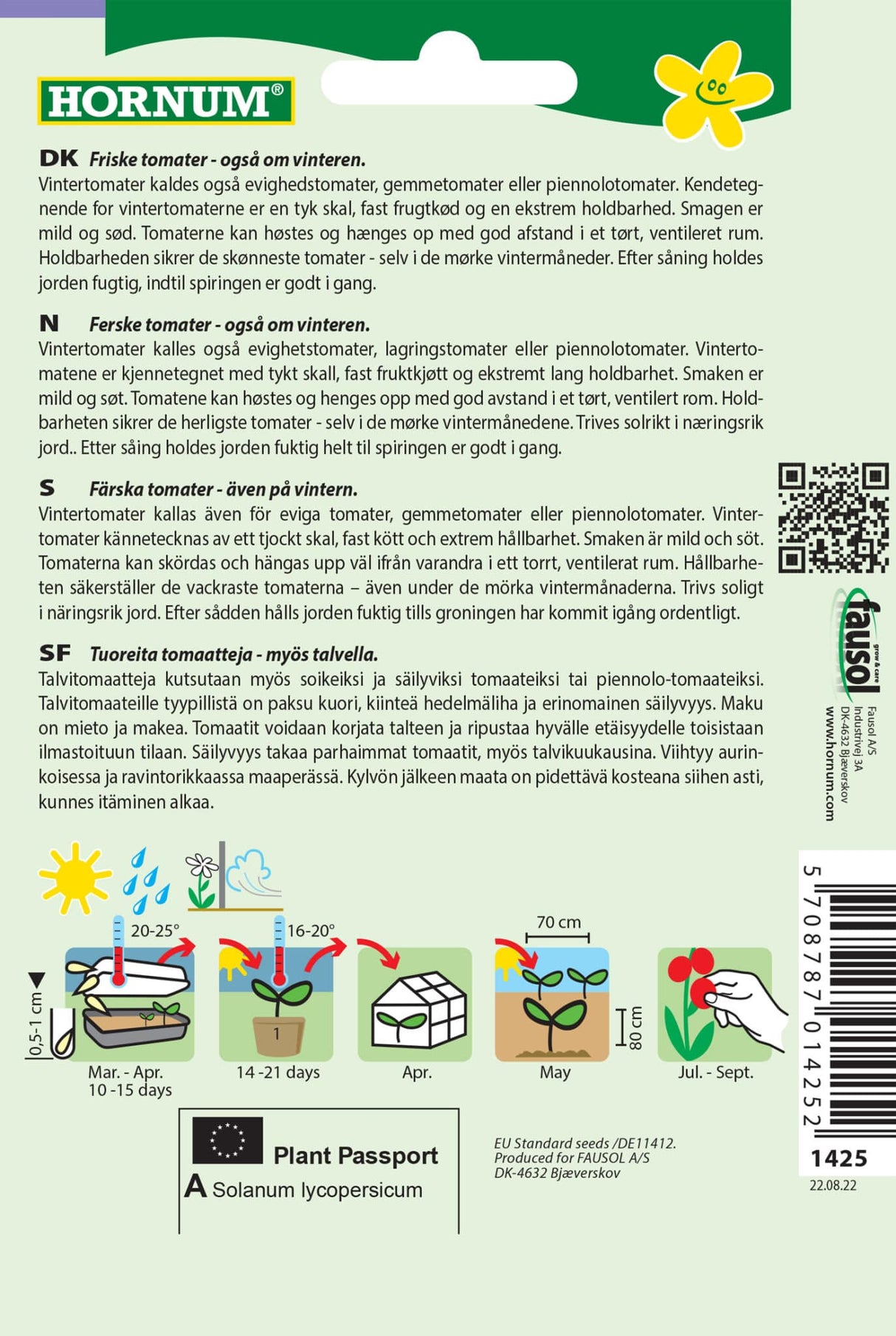 Tomat Vinter 'Ponderosa' Frø