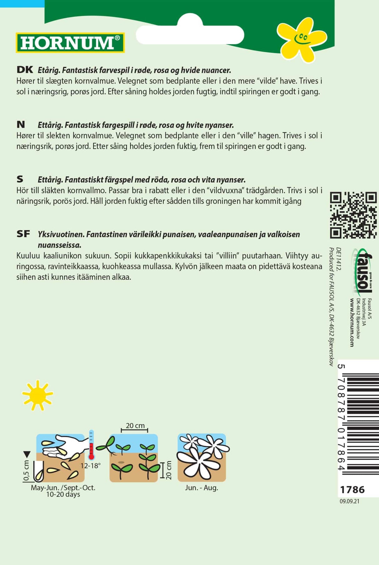 Valmue 'Soft Silk' Frøblanding