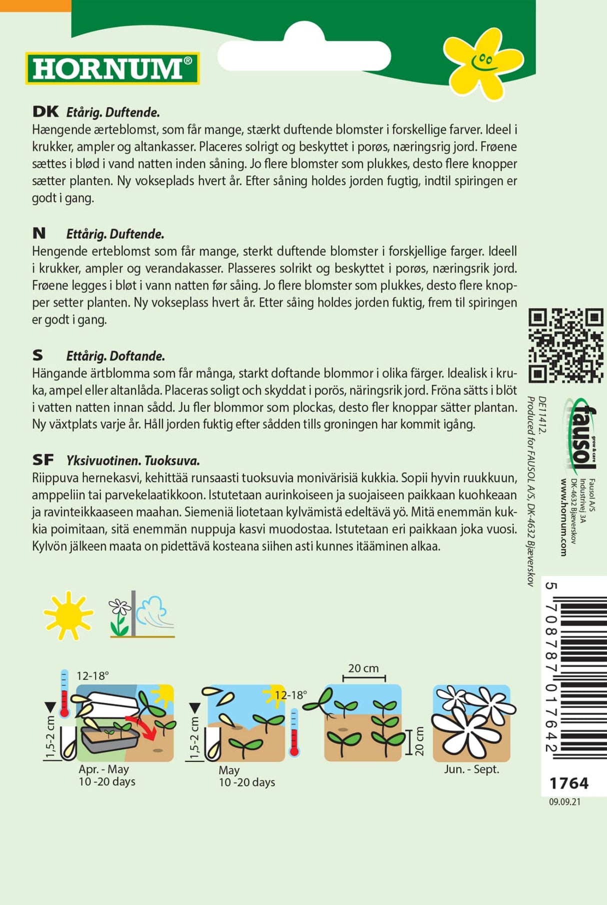 Ærteblomst 'Smell of Summer' Frøblanding