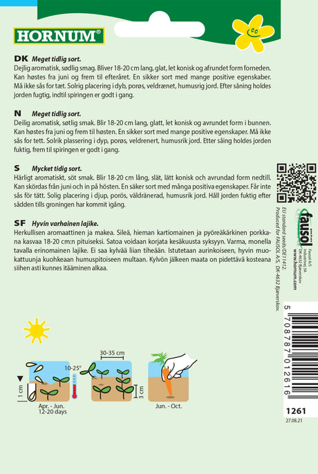 Gulerod Sommer 'Laguna' F1 Frø