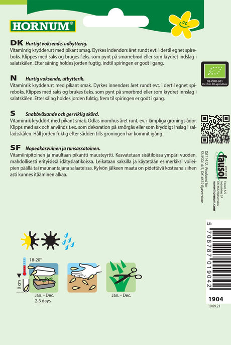 Økologiske Karse Frø