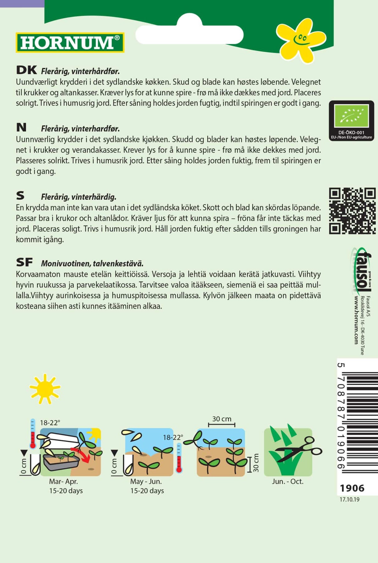 Økologiske Oregano Frø