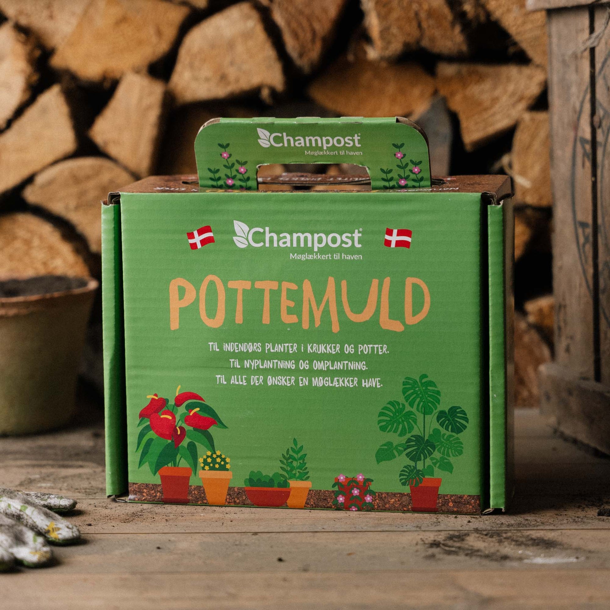 Champost pottemuld i kuffert, 4L
