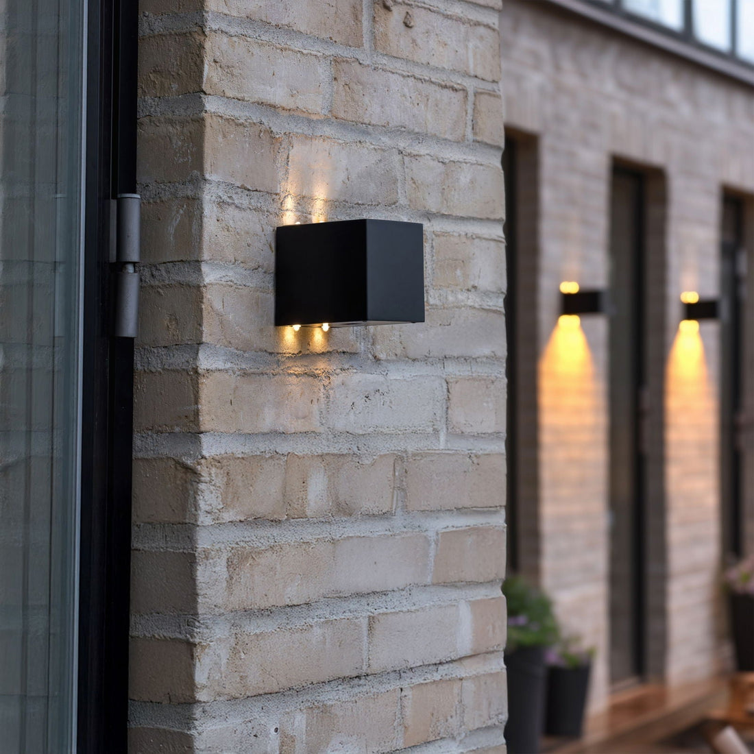 Cube up and down solar lampe, 2 pak