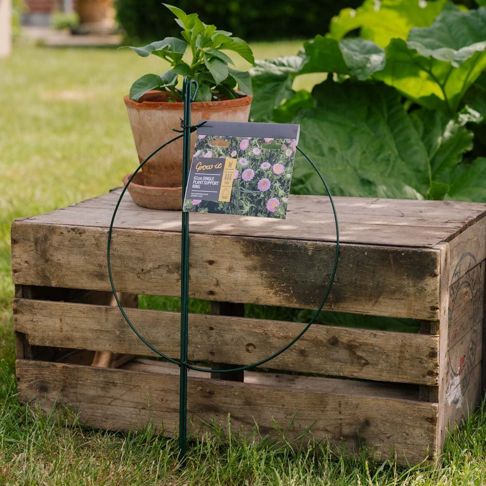 Enkel plantesupport ring, L: 40 cm B: 40cm H: 61 cm