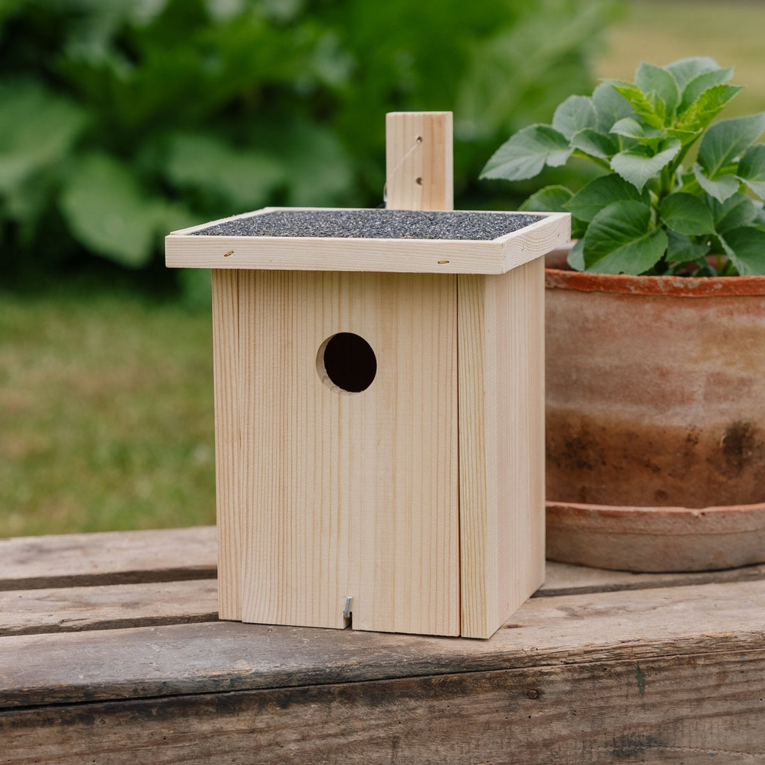 Fuglehus, natur, L: 19 cm B: 19 cm H: 22 cm