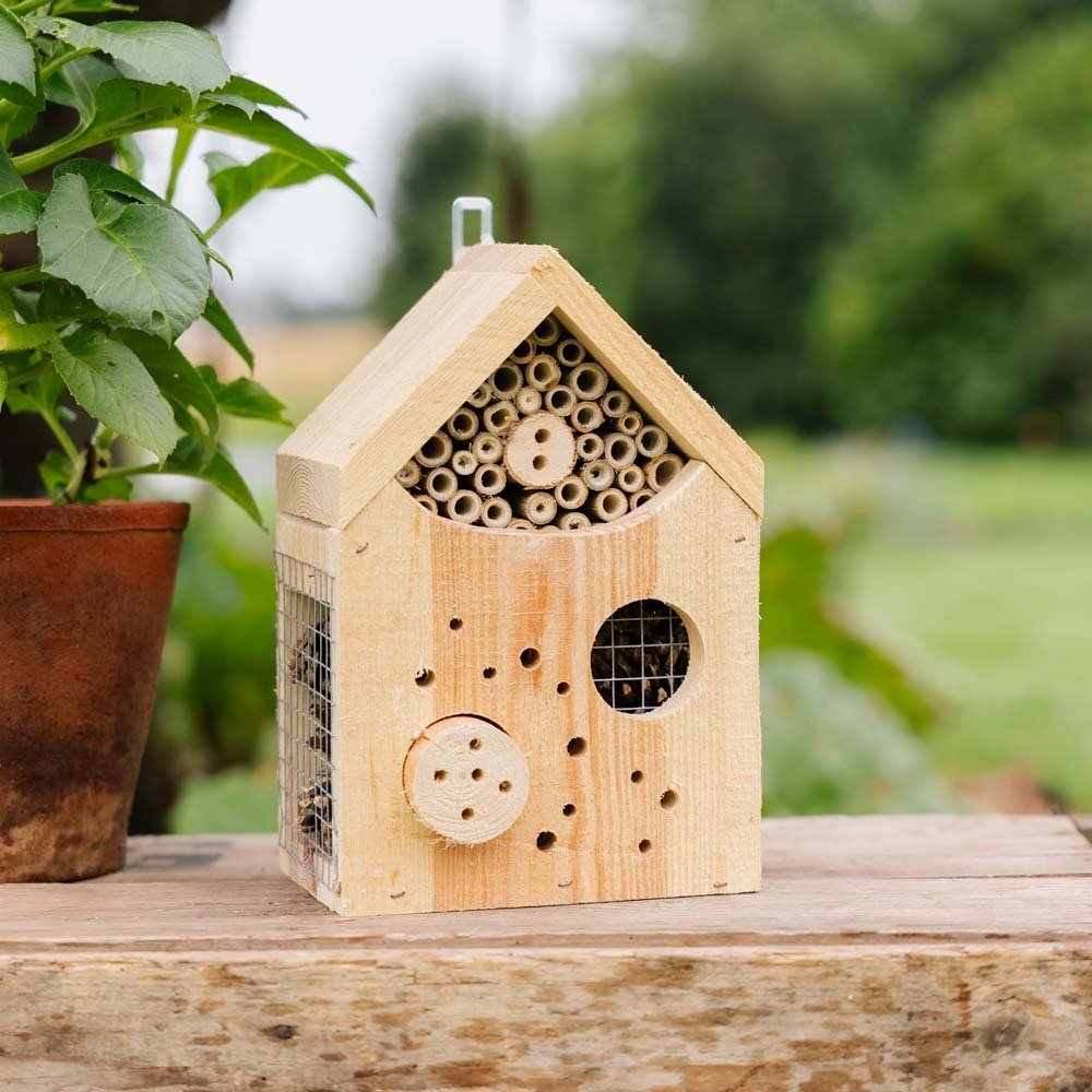 Insekthotel, natur, L: 15 cm B: 18 cm H: 28 cm