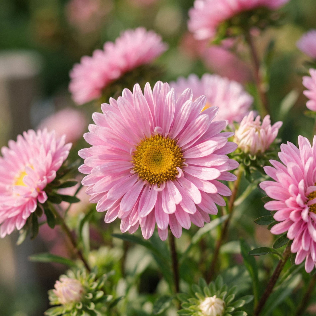Kina Aster frø 'Matsumoto Pink' - 50 Økologiske frø