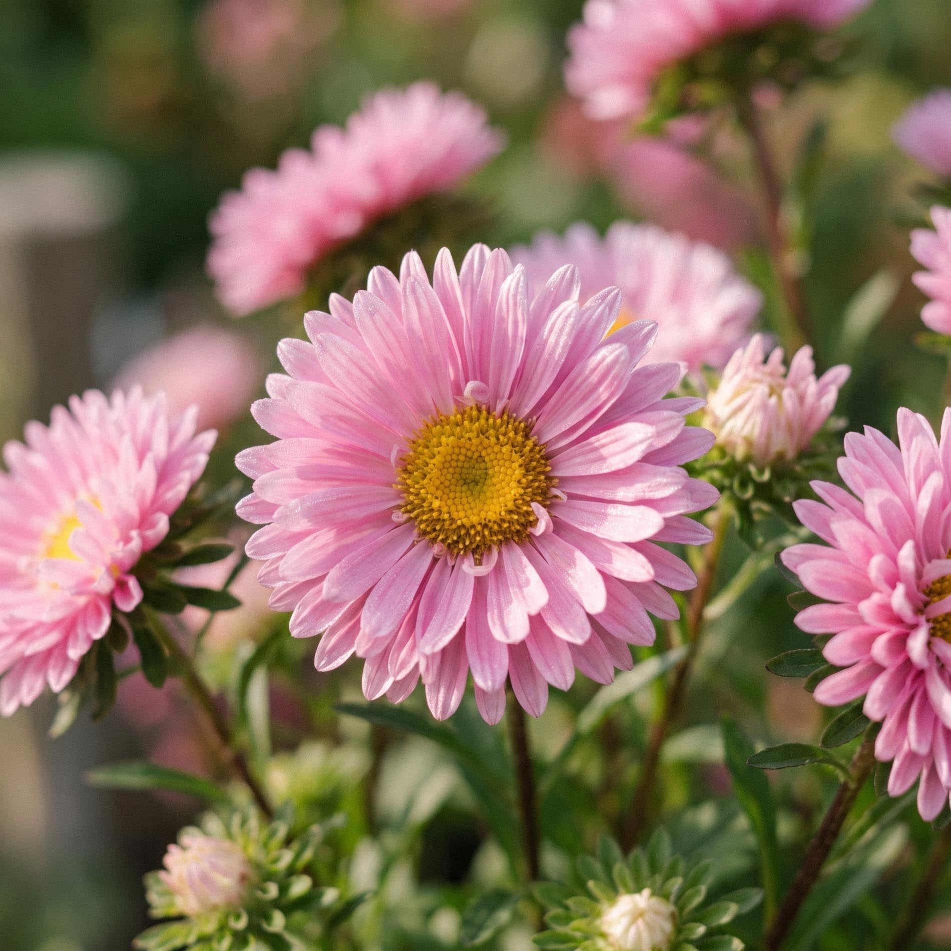 Kina Aster frø 'Matsumoto Pink' - 50 Økologiske frø