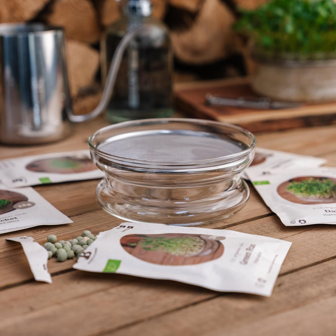 Mikrogrøntkassen med spireskål - 5 poser økologiske frø