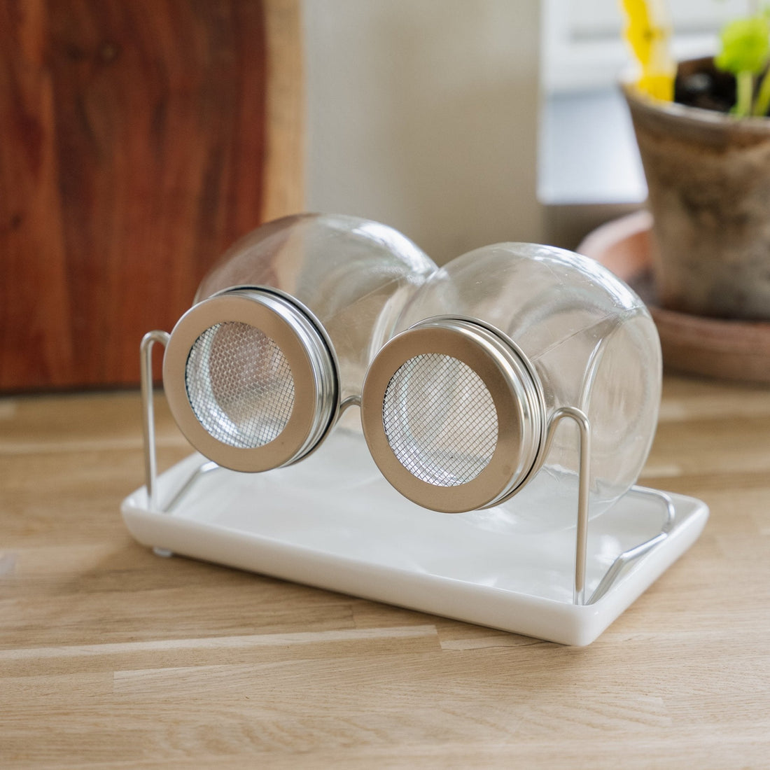 Spireglas sæt med bakke