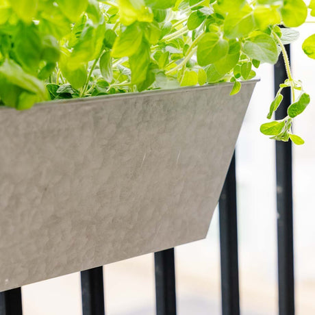 Zink altankrukke, L: 40 cm B: 16 cm H: 16 cm